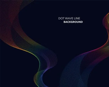 Elegant abstract vector spectrum rainbow gradient wave dot line futuristic st 스톡 일러스트