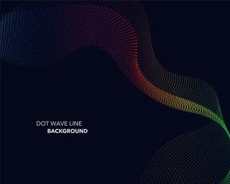 Elegant abstract vector spectrum rainbow gradient wave dot line futuristic st Stock Illustration