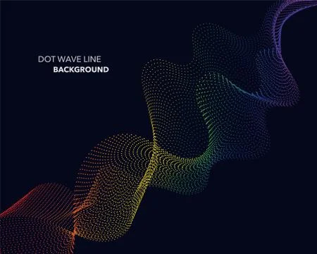 Elegant abstract vector spectrum rainbow gradient wave dot line futuristic st Stock Illustration