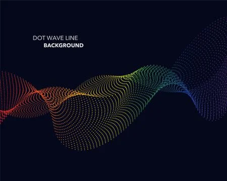 Elegant abstract vector spectrum rainbow gradient wave dot line futuristic st イラスト素材