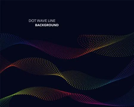 Elegant abstract vector spectrum rainbow gradient wave dot line futuristic st 스톡 일러스트