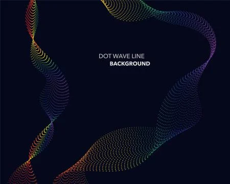 Elegant abstract vector spectrum rainbow gradient wave dot line futuristic st Stock Illustration