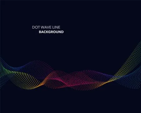 Elegant abstract vector spectrum rainbow gradient wave dot line futuristic st 스톡 일러스트