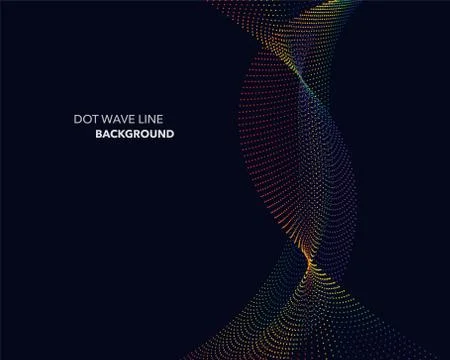Elegant abstract vector spectrum rainbow gradient wave dot line futuristic st Illustrazione stock