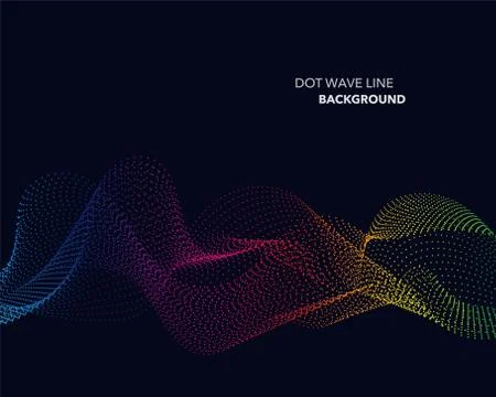Elegant abstract vector spectrum rainbow gradient wave dot line futuristic st 스톡 일러스트
