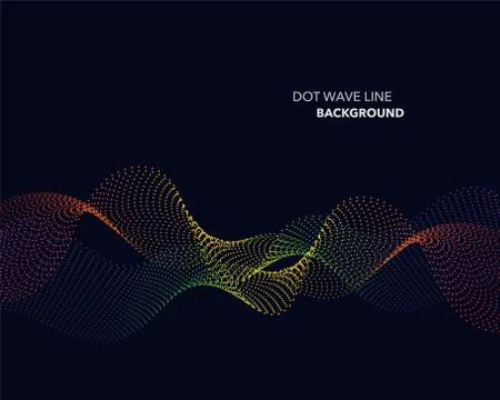 Elegant abstract vector spectrum rainbow gradient wave dot line futuristic st イラスト素材