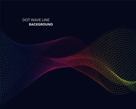 Elegant abstract vector spectrum rainbow gradient wave dot line futuristic st Illustrazione stock