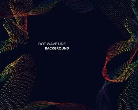 Elegant abstract vector spectrum rainbow gradient wave dot line futuristic st 스톡 일러스트