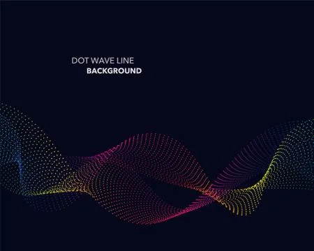 Elegant abstract vector spectrum rainbow gradient wave dot line futuristic st 스톡 일러스트