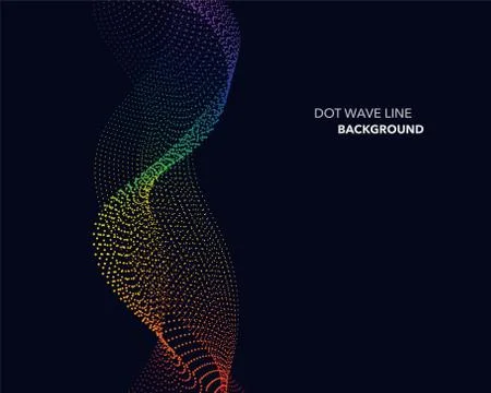 Elegant abstract vector spectrum rainbow gradient wave dot line futuristic st イラスト素材