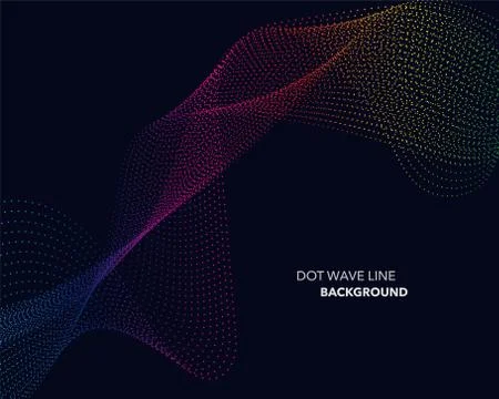 Elegant abstract vector spectrum rainbow gradient wave dot line futuristic st 스톡 일러스트