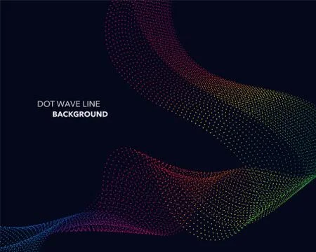 Elegant abstract vector spectrum rainbow gradient wave dot line futuristic st Illustrazione stock