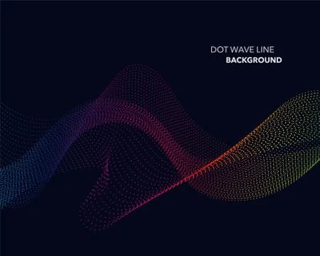 Elegant abstract vector spectrum rainbow gradient wave dot line futuristic st 스톡 일러스트