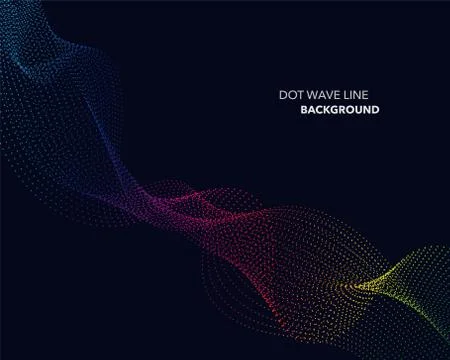 Elegant abstract vector spectrum rainbow gradient wave dot line futuristic st Stock Illustration