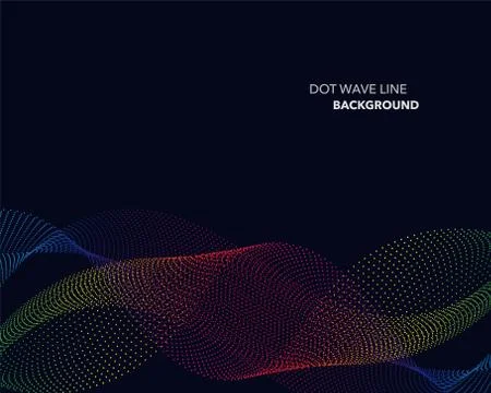 Elegant abstract vector spectrum rainbow gradient wave dot line futuristic st Stock Illustration