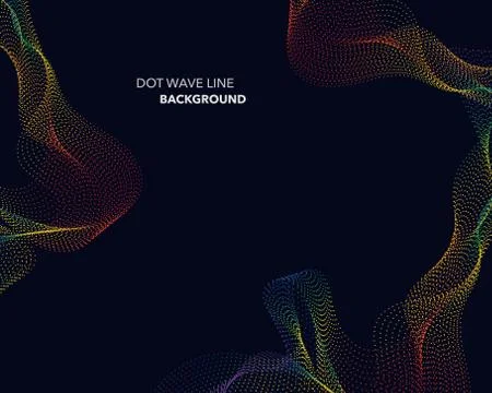 Elegant abstract vector spectrum rainbow gradient wave dot line futuristic st イラスト素材