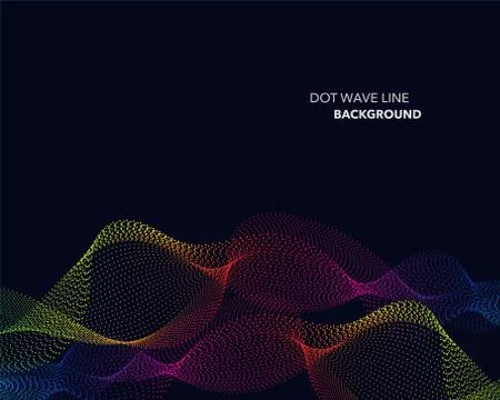 Elegant abstract vector spectrum rainbow gradient wave dot line futuristic st 스톡 일러스트