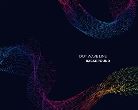 Elegant abstract vector spectrum rainbow gradient wave dot line futuristic st イラスト素材