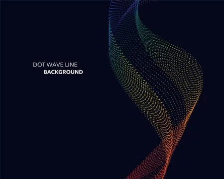 Elegant abstract vector spectrum rainbow gradient wave dot line futuristic st 스톡 일러스트