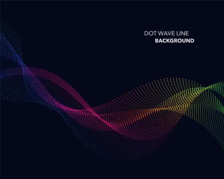 Elegant abstract vector spectrum rainbow gradient wave dot line futuristic st イラスト素材