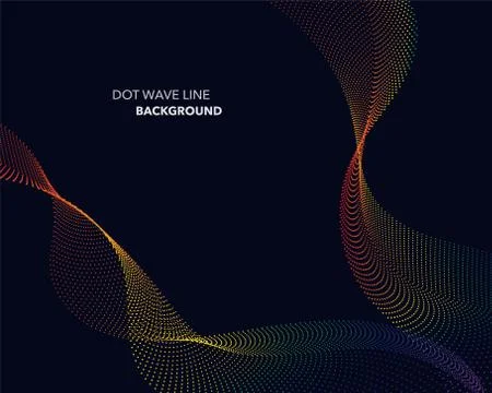 Elegant abstract vector spectrum rainbow gradient wave dot line futuristic st Stock Illustration