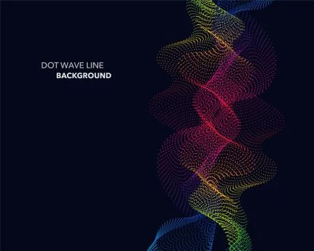 Elegant abstract vector spectrum rainbow gradient wave dot line futuristic st Illustrazione stock