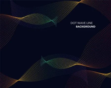 Elegant abstract vector spectrum rainbow gradient wave dot line futuristic st Stock Illustration