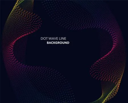 Elegant abstract vector spectrum rainbow gradient wave dot line futuristic st Stock Illustration