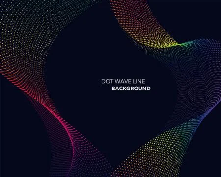 Elegant abstract vector spectrum rainbow gradient wave dot line futuristic st Illustrazione stock