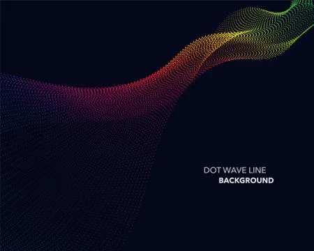 Elegant abstract vector spectrum rainbow gradient wave dot line futuristic st Stockillustratie