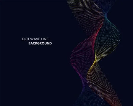 Elegant abstract vector spectrum rainbow gradient wave dot line futuristic st Illustrazione stock
