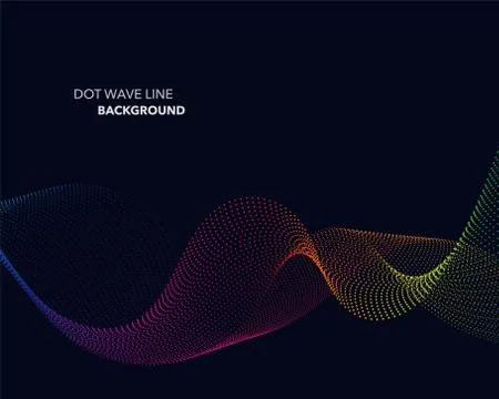Elegant abstract vector spectrum rainbow gradient wave dot line futuristic st Illustrazione stock