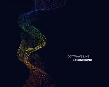 Elegant abstract vector spectrum rainbow gradient wave dot line futuristic st 스톡 일러스트