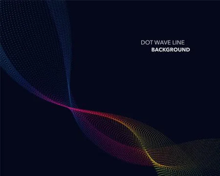 Elegant abstract vector spectrum rainbow gradient wave dot line futuristic st Illustrazione stock