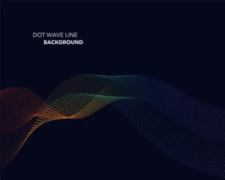 Elegant abstract vector spectrum rainbow gradient wave dot line futuristic st Stockillustratie