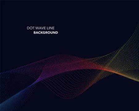 Elegant abstract vector spectrum rainbow gradient wave dot line futuristic st Illustrazione stock