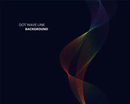 Elegant abstract vector spectrum rainbow gradient wave dot line futuristic st Illustrazione stock