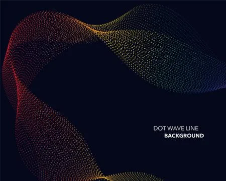 Elegant abstract vector spectrum rainbow gradient wave dot line futuristic st Stock Illustration