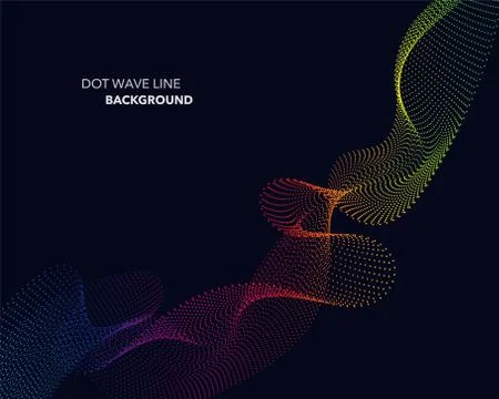 Elegant abstract vector spectrum rainbow gradient wave dot line futuristic st 스톡 일러스트