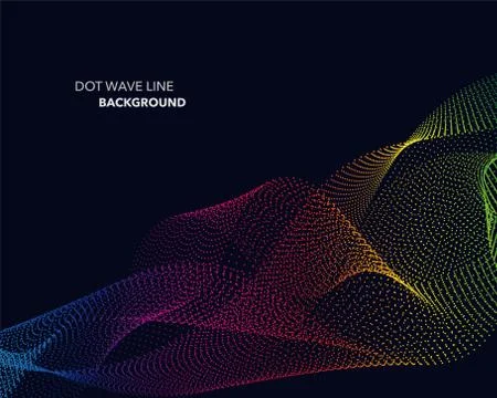 Elegant abstract vector spectrum rainbow gradient wave dot line futuristic st Stockillustratie