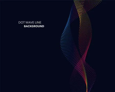 Elegant abstract vector spectrum rainbow gradient wave dot line futuristic st 스톡 일러스트