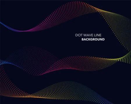 Elegant abstract vector spectrum rainbow gradient wave dot line futuristic st 스톡 일러스트