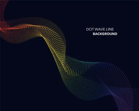 Elegant abstract vector spectrum rainbow gradient wave dot line futuristic st 스톡 일러스트