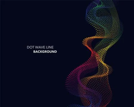 Elegant abstract vector spectrum rainbow gradient wave dot line futuristic st 스톡 일러스트