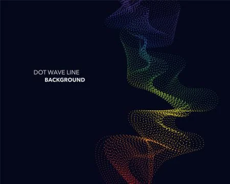 Elegant abstract vector spectrum rainbow gradient wave dot line futuristic st Stockillustratie