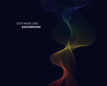 Elegant abstract vector spectrum rainbow gradient wave dot line futuristic st 스톡 일러스트