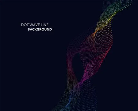 Elegant abstract vector spectrum rainbow gradient wave dot line futuristic st Stock Illustration