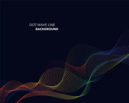 Elegant abstract vector spectrum rainbow gradient wave dot line futuristic st Illustrazione stock