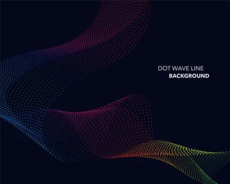 Elegant abstract vector spectrum rainbow gradient wave dot line futuristic st イラスト素材
