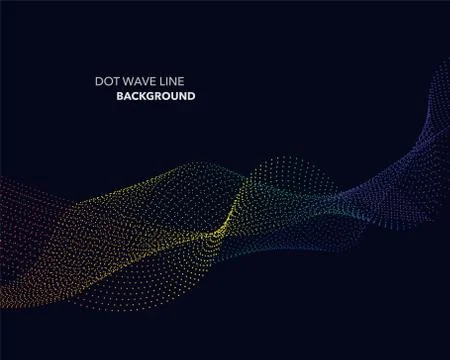 Elegant abstract vector spectrum rainbow gradient wave dot line futuristic st Illustrazione stock